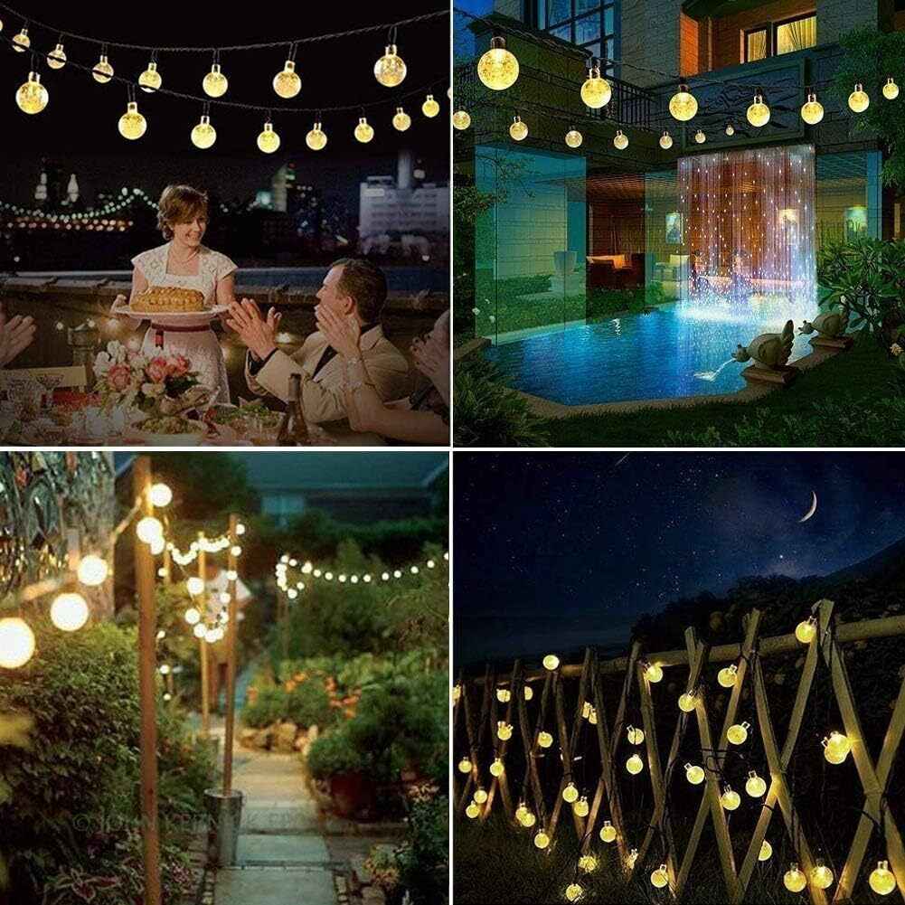 Led Solar Powered Warm White String Lights For Party Wedding Garden 36ft/11m