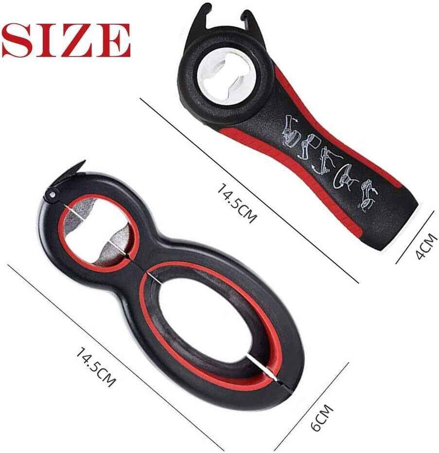 6 In 1 Multi Opener Kitchen Tool For Arthritis Assistance + 5 in 1 Bottle Opener