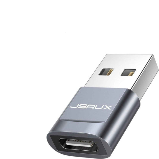 Premium USB Type C Female to USB A Male Adapter Converter Charger - Grey