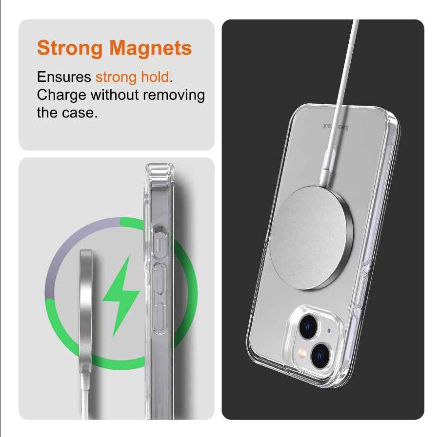 Magnetic Case for iPhone 14 Plus, Compatible with MagSafe, Anti-Yellowing