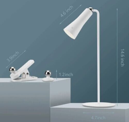 3in1 USB Rechargeable MAGNATIC Desk LIGHT Detachable TORCH Head Black
