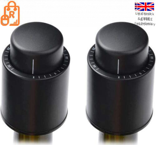 Vacuum Wine Bottle Stopper With Time Recorder Keeps Your Wine Really Fresh 2 Pk