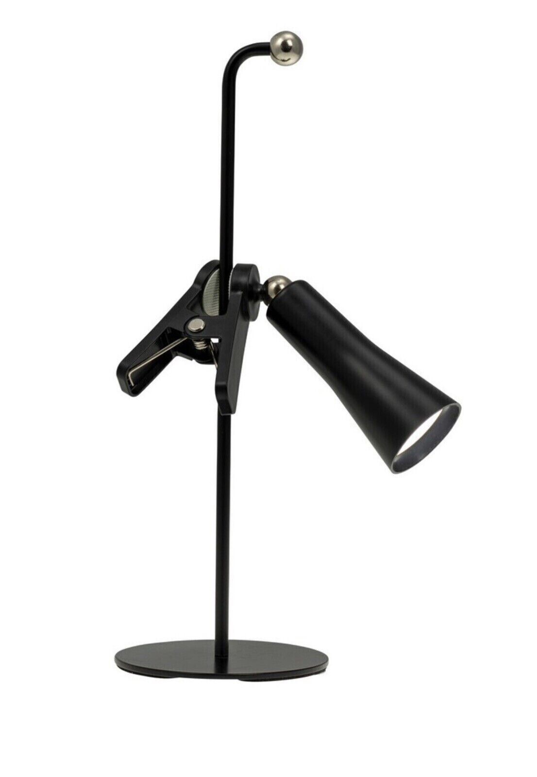 3in1 USB Rechargeable MAGNATIC Desk LIGHT Detachable TORCH Head Black