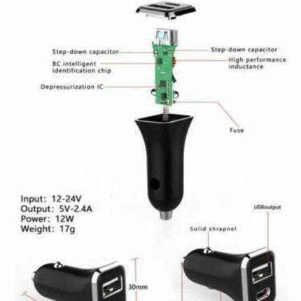 Car Cigarette Charger Dual USB C PD + USB A Fast Charge Your Devices ON THE GO