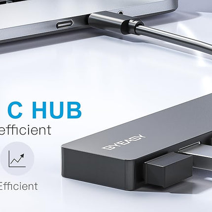 USB C Hub Type C to USB-A 3.0 4-Port Ultra Slim Splitter Universal Plug & Play