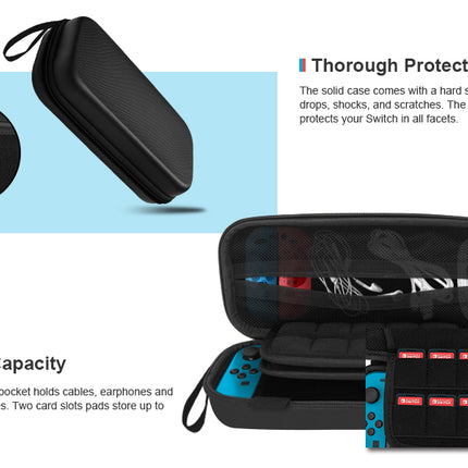 Nintendo Switch Carry Case 20 Game Cartridge Holders Plus Space for Joycons etc