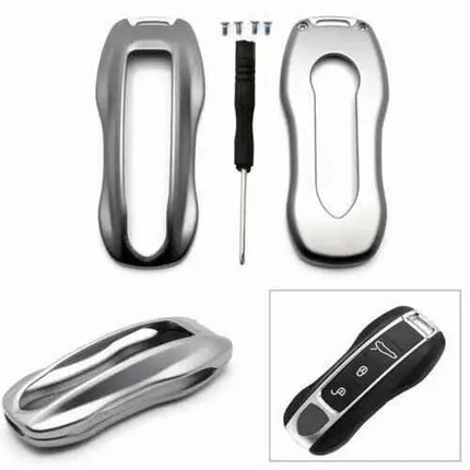 Premium Porsche Key Protector Case/Fob Fits 911 / Carrera / 918 / Cayenne Silver