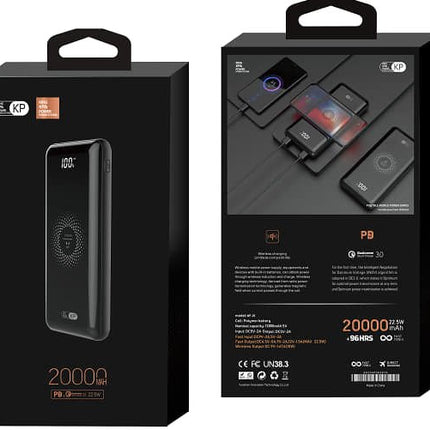 King Power 20000mAh Power Bank Wireless Charging 5V Output