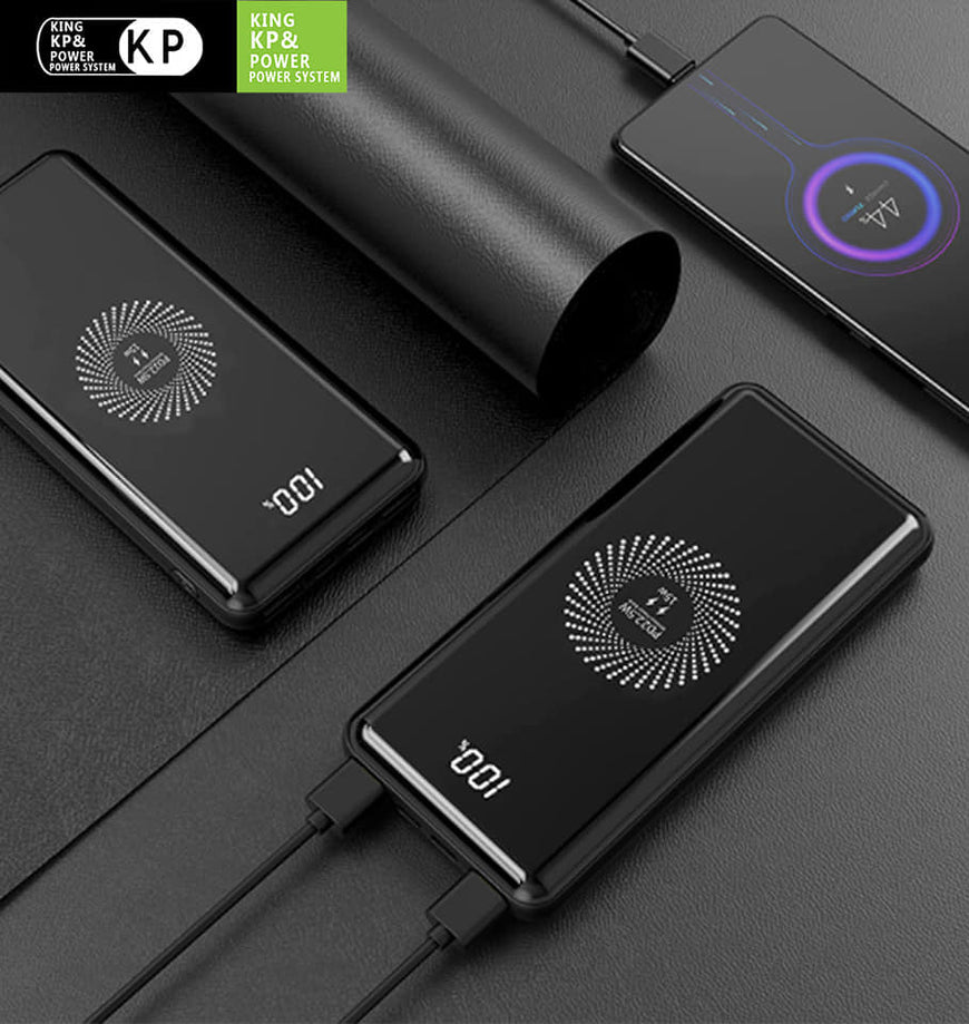 King Power 20000mAh Power Bank Wireless Charging 5V Output