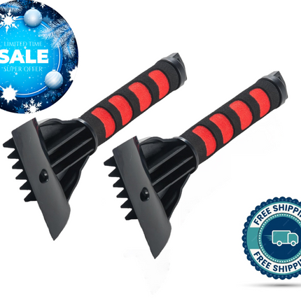 RevHeads Ice Scrapers for Cars and Pick Up Trucks Scrape With Ease - 2 Pack