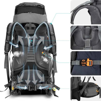 70L Night Cat Hiking Backpack with Internal Frame