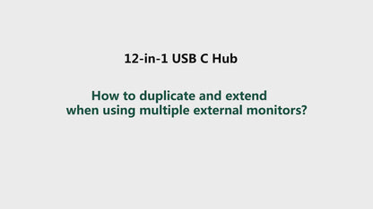 Docking Station 12 in 1 USB-C Hub Triple Display Laptop Adapter Windows & Mac