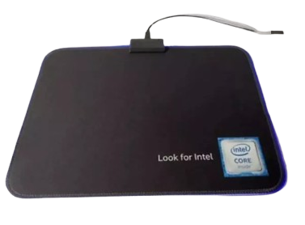 INTEL BLUE LED GAMING MOUSE PAD - USB LIGHT-UP - ANTI SLIP (365 x 255 mm)