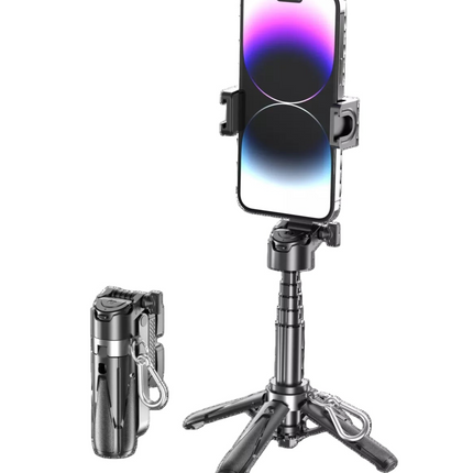 Selfie Stick Telescopic Mini Tripod Portable Phone Stand Rechargeable BT Remote