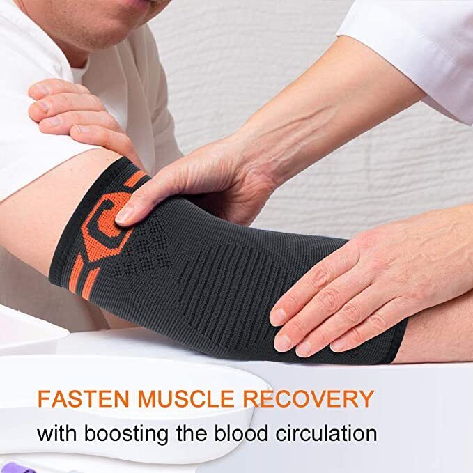 2 Pack Elbow Support Brace for Men Women Golfers Tennis Elbow Anti-slip Support