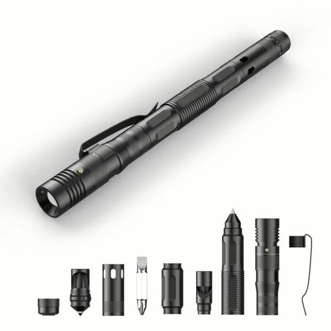 Multi Functional Tac Pen 9 in 1 High Grade Aluminium With Wallet Tool Great Gift