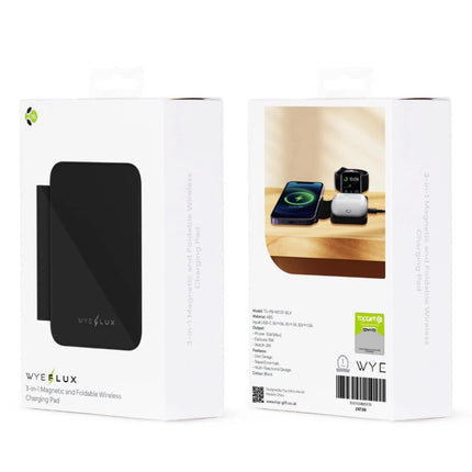 WYEFLUX 3-in-1 Magnetic and Foldable Wireless Charging Pad