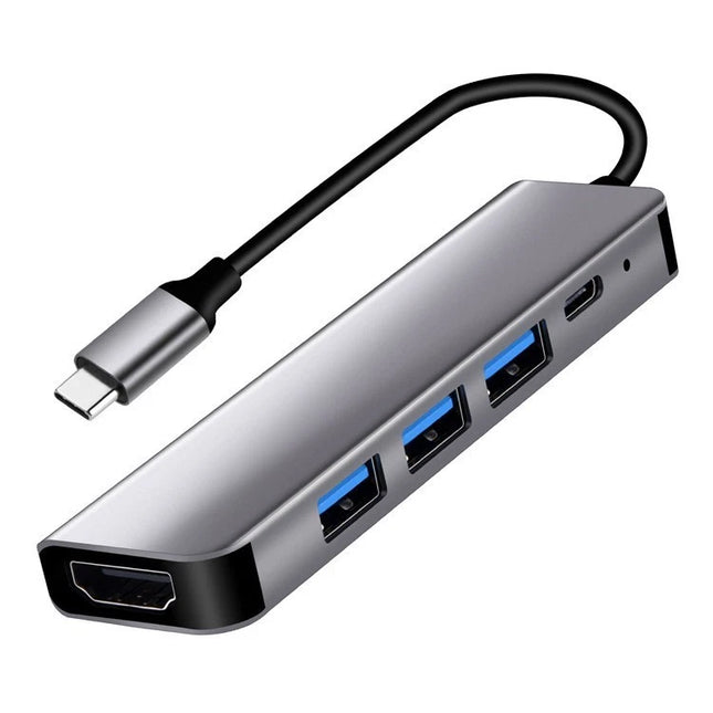 USB Type C Multiport Adapter 5-in-1 Docking Station with PD Charging HDMI 4K - RLO Tech