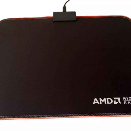 Gaming Mouse Pad AMD Red Led Light-Up Anti Slip 36.5 X 25.5cm for PC and Laptop