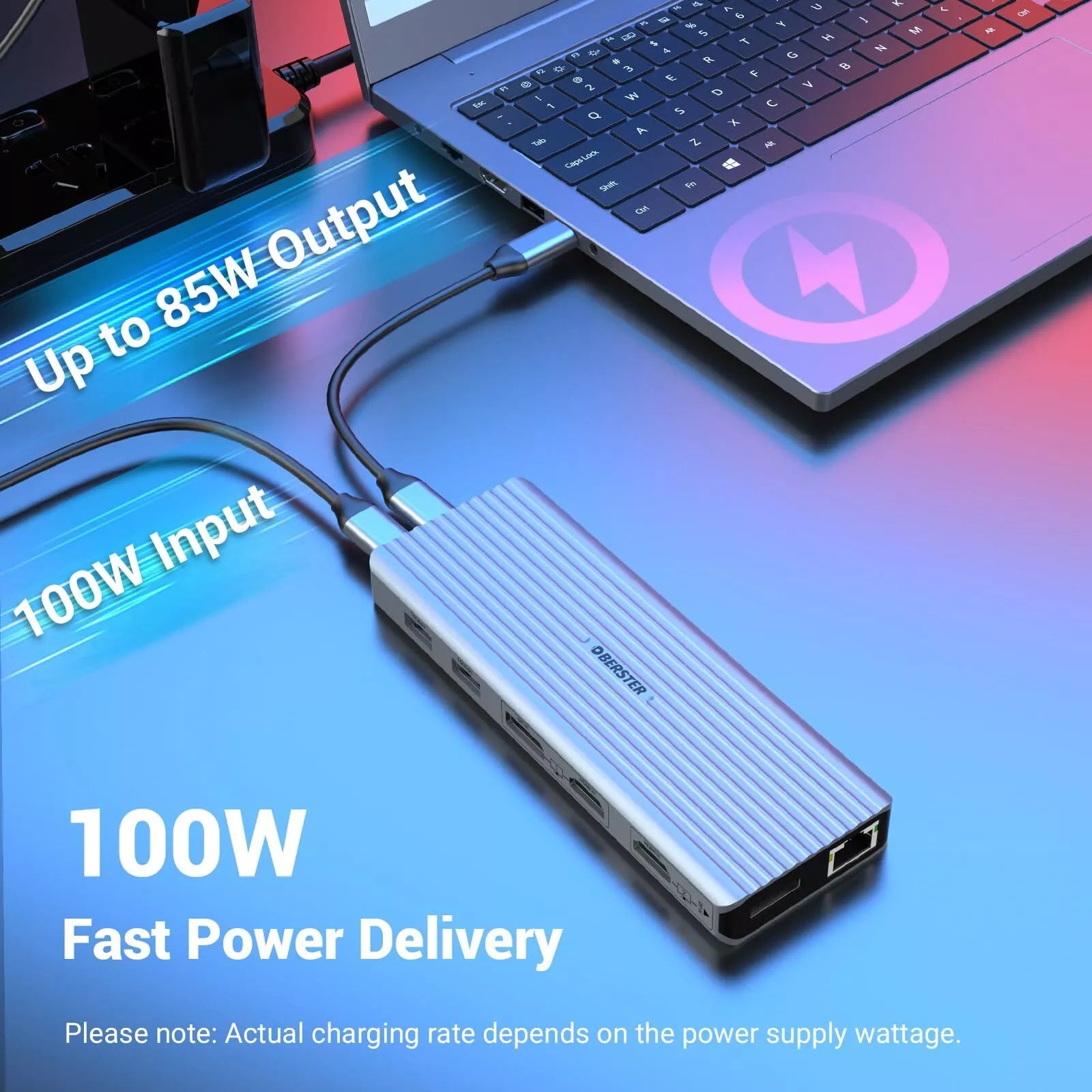 Docking Station 11 in 1 USB 3.1 Triple Display 2 HDMI 2 DP 100W PD RJ45 3.5mm