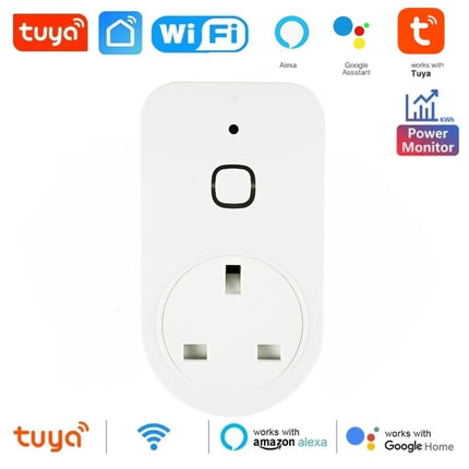 Smart Plug Wi-Fi Energy Monitoring Tuya, Alexa & Google Voice Control App Remote