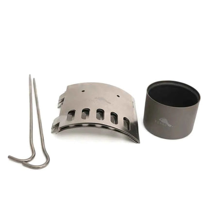 Toaks Tistand Titanium Alcohol Stove Dual Stand and Windscreen