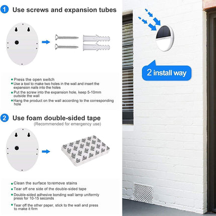 Solar Wall Lights 48 LEDs Outdoor Motion Sensor Lights IP65 Waterproof 2 Pack