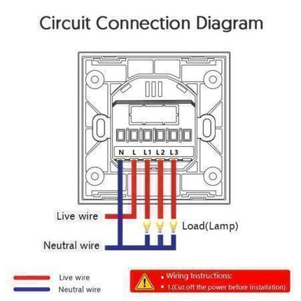 Smart Wireless Switch Neutral wire needed supports GH and Alexa Tuya Compatible