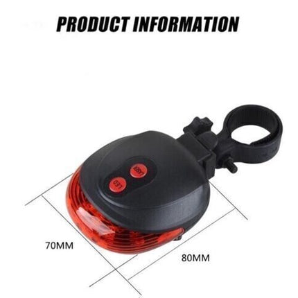 Pursuit Laser Bike Lane Marker and Tail Light / Rear Light with 7 LED Functions