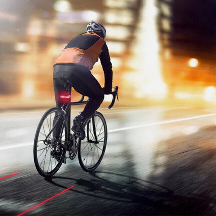 Pursuit Laser Bike Lane Marker and Tail Light / Rear Light with 7 LED Functions