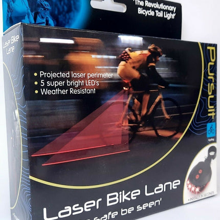 Pursuit Laser Bike Lane Marker and Tail Light / Rear Light with 7 LED Functions