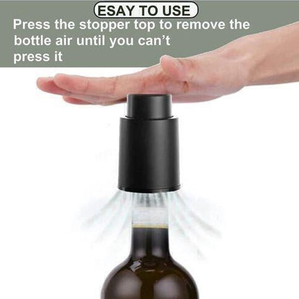 Wine Bottle Stopper With Time Recorder Keeps Your Wine Really Fresh 2 Pk