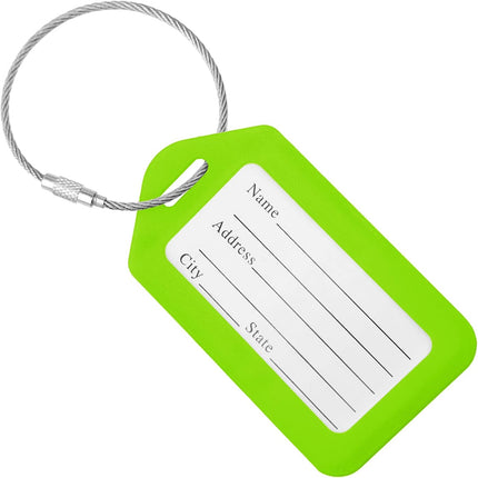 3-Pack Luggage Tags Travel Suitcase Bag Tag Name Address ID Plastic Labels