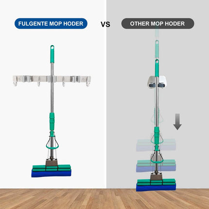 Wall Mounted Mop Brush Broom Clips & Hanger Holder Storage Rack for Kitchen 3 Hk