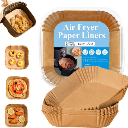 Air Fryer Disposable Paper Liners 100Pcs Greaseproof Food Grade 16cm 6.3 Inches