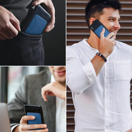 Folding iPhone Magnetic Wallet & Portable iPhone Stand 2 in 1 Card Holder - Blue