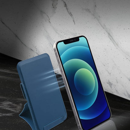 Folding iPhone Magnetic Wallet & Portable iPhone Stand 2 in 1 Card Holder - Blue