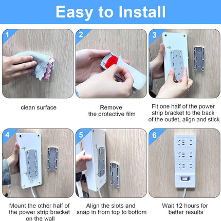 Self-Adhesive Socket Fixer Punch-free Socket Holder Cable Organizer Home Office