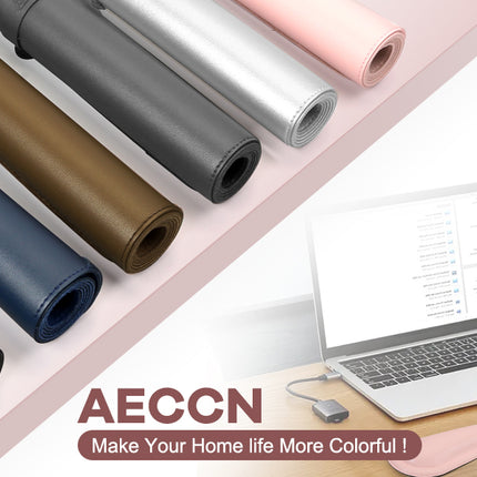 Desk Protector Waterproof Desk Pad Premium PU Leather Colour Pastel Pink 80 x 40