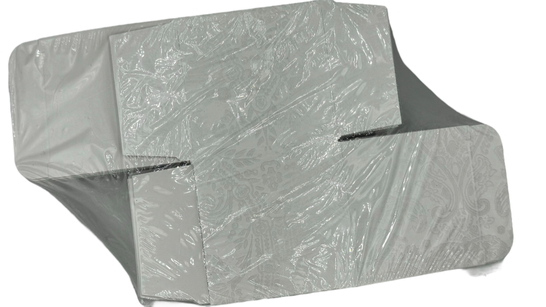 45 Pack Premium Square Present Gift Boxes White Silver Patterned Easy Assembly